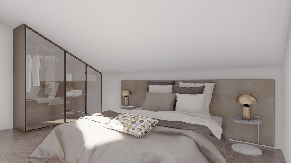New luxury villa with three apartments next to the beach near Trogir!