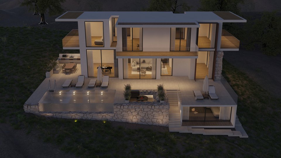 Building land with a view of the sea and a project for a luxury villa - the island of Šolta!