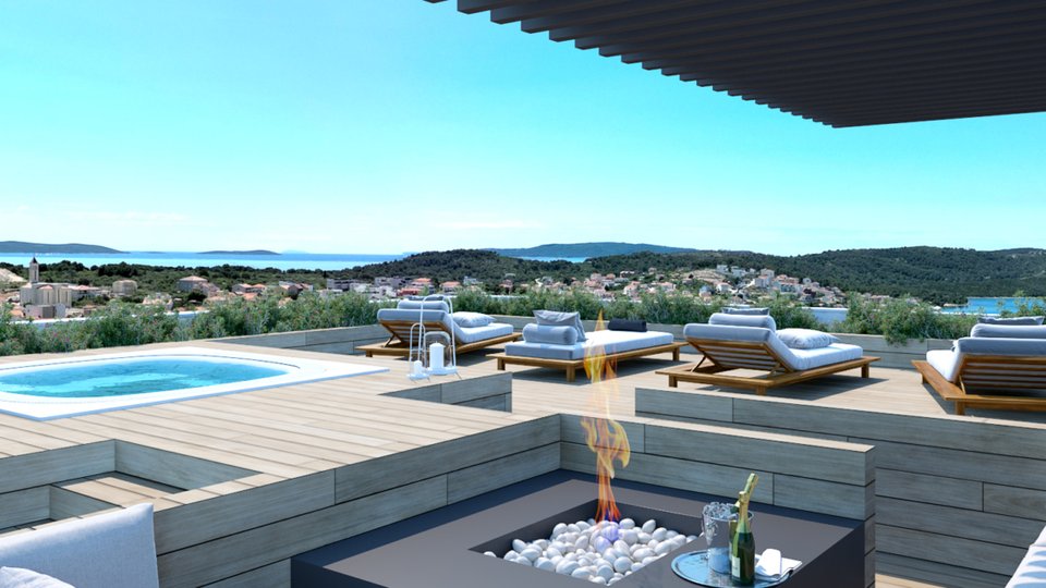 Luxuriöses Apartment mit Garten und Pool in einer modernen Villa auf der Insel Čiovo!