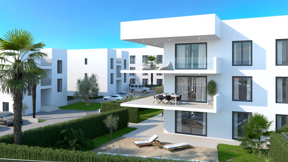 Luxurious apartment with garden and pool in a modern villa on the island of Čiovo!