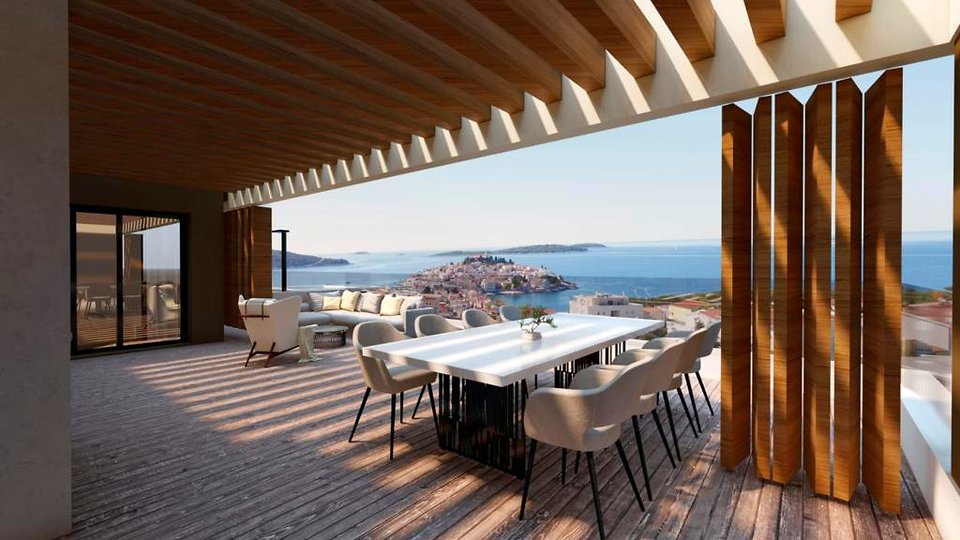 Eine wunderschöne Wohnung mit elegantem Garten und Swimmingpool 350 m vom Meer entfernt - Primošten!