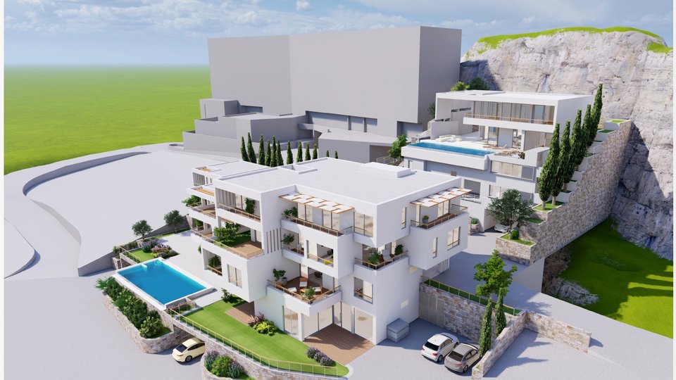 Luksuzni penthouse, samo 100 m od mora u blizini Trogira