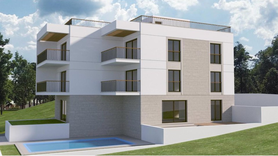 Modernes Apartment mit Dachterrasse und Meerblick auf der Insel Čiovo!