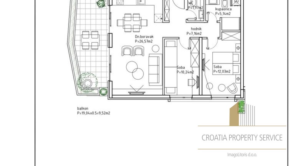 Appartamento, 51 m2, Vendita, Makarska