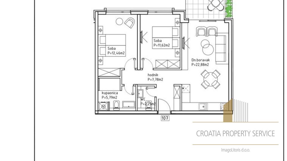 Appartamento, 51 m2, Vendita, Makarska