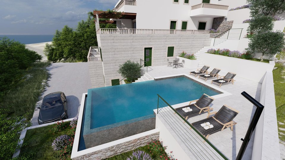Luksuzna vila z velikim potencialom, prva vrsta ob morju v bližini Splita!