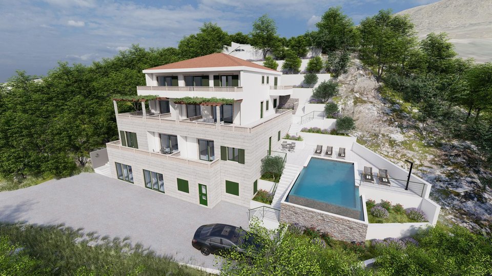 Luksuzna vila z velikim potencialom, prva vrsta ob morju v bližini Splita!
