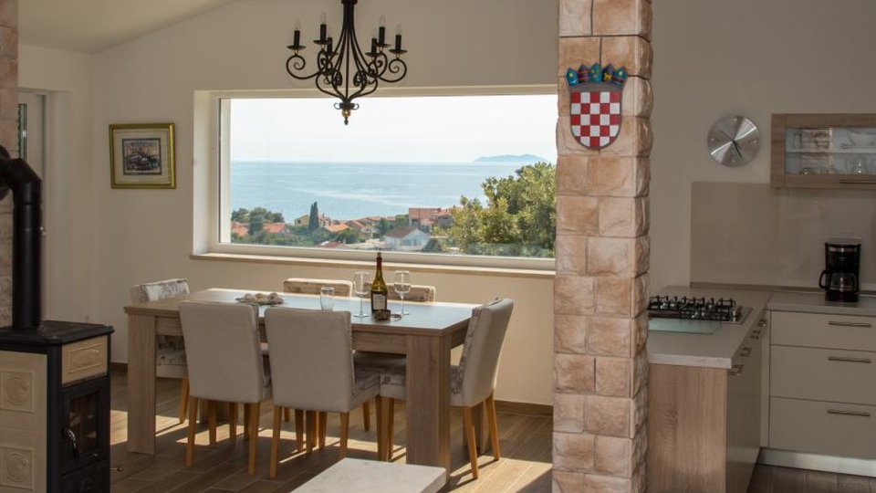 A beautiful villa with a panoramic view of the sea on the island of Korčula!