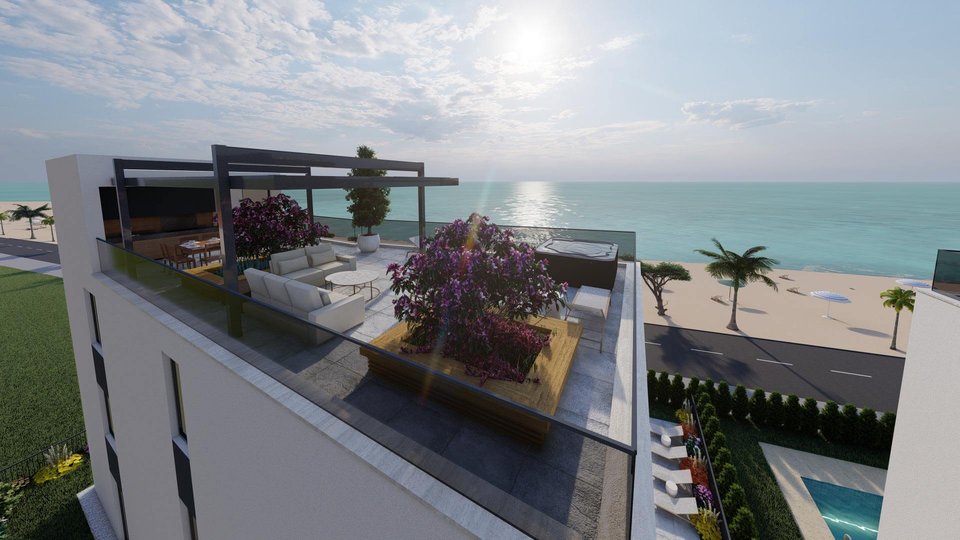 Luxury penthouse first row to the sea - exclusive offer in Sukošan!