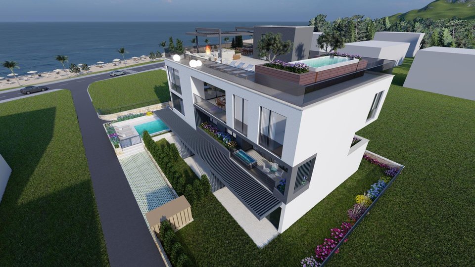 Luxury penthouse first row to the sea - exclusive offer in Sukošan!