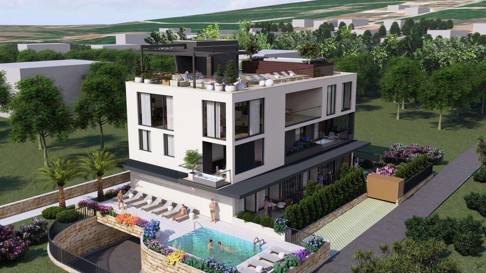 Luxus-Penthouse in erste Reihe zum Meer – exklusives Angebot in Sukošan!