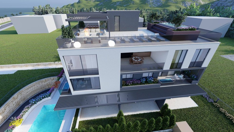 Luxus-Penthouse in erste Reihe zum Meer – exklusives Angebot in Sukošan!