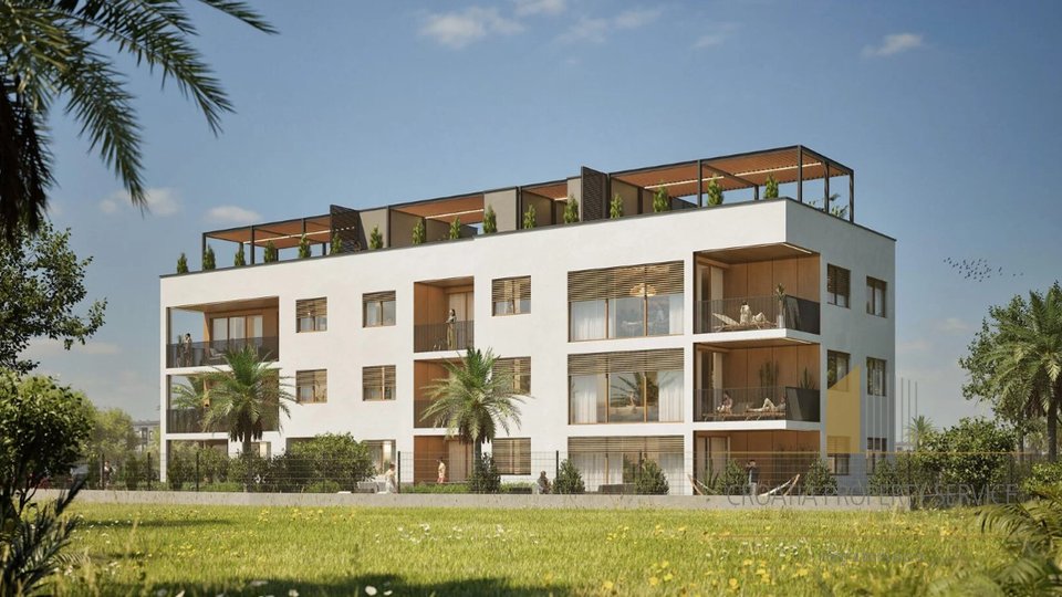 Apartment with a garden and sea view in a modern new building - Nin!