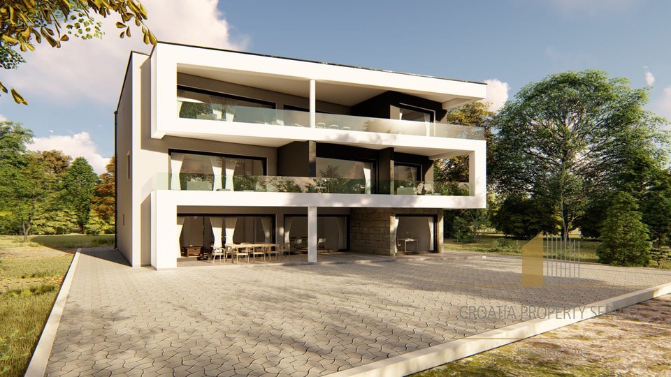 Exclusive apartment in a luxury villa under construction, first row to the sea - Vir Island!