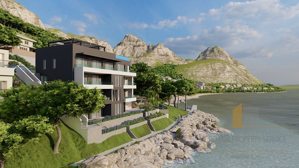 Luxury apartments in a new modern building with a swimming pool on the Makarska Riviera!