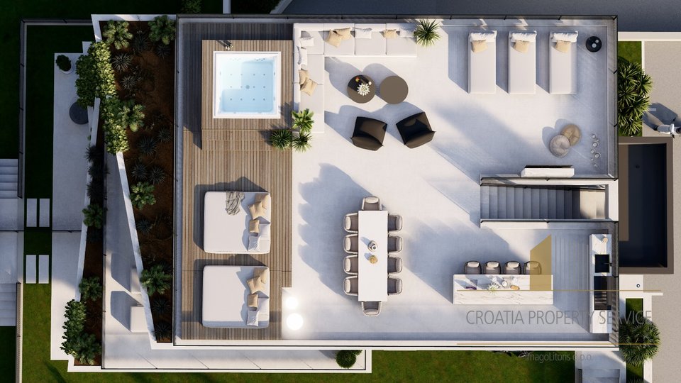 Luxury penthouse with roof terrace and sea view in Trogir!