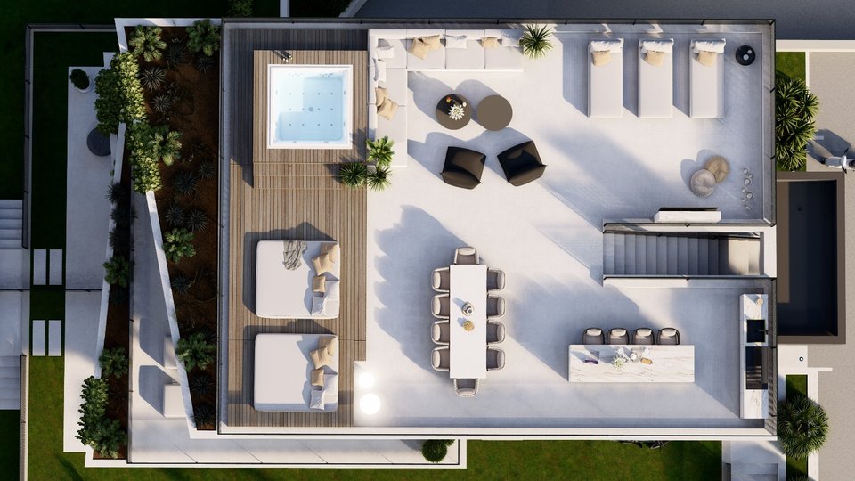 Luxury apartment in a new building with a sea view in Trogir!