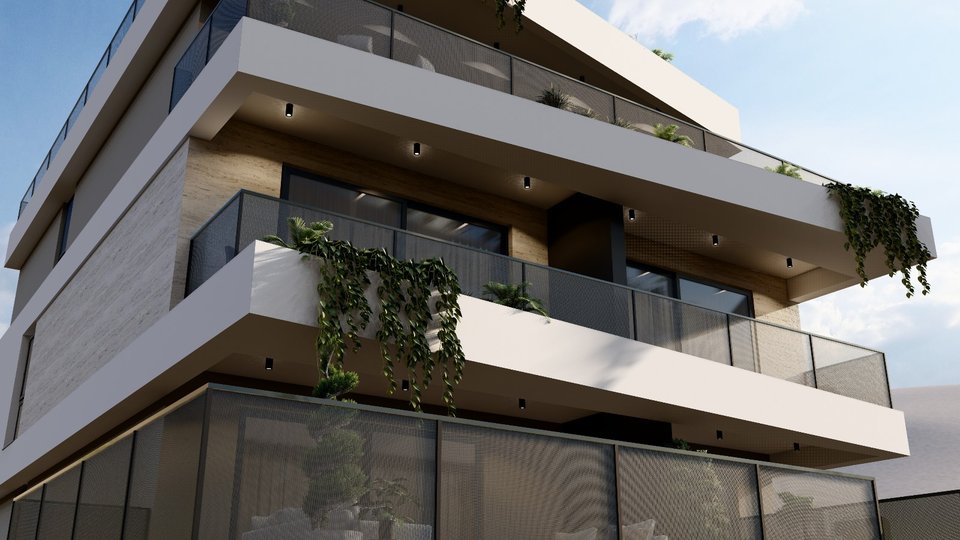 Luxury apartment in a new building with a sea view in Trogir!