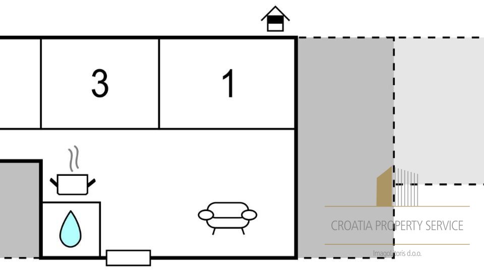 Charmantes Ferienhaus mit Panoramablick auf das Meer auf der Insel Pag!