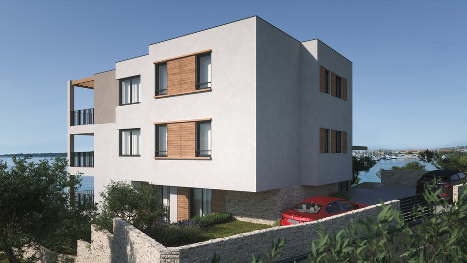 Modern apartment with a garden in a new building by the sea -  Murter!