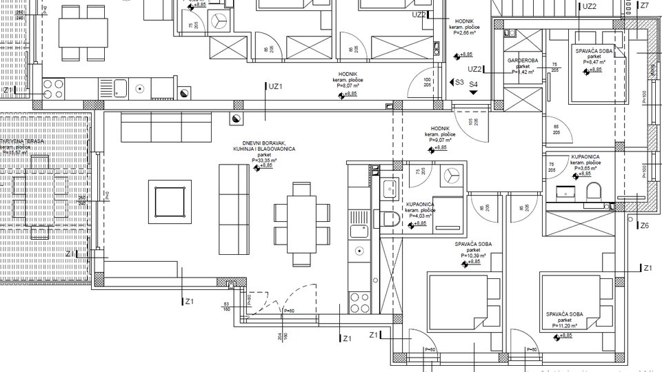 Moderne Wohnung mit Garten in einem neuen Gebäude am Meer - der Insel Murter!