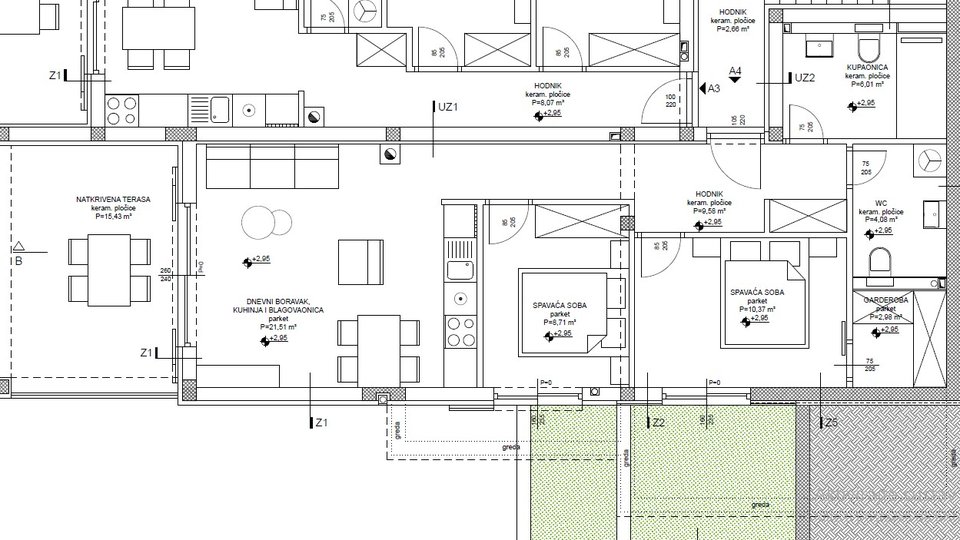 Eine schöne Zweizimmerwohnung mit Garten in einem Neubau, erste Reihe am Meer – Murter!