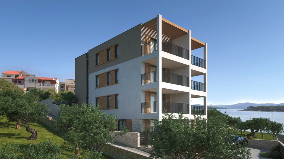 A beautiful three-room apartment in a new building, first row by the sea - Murter!