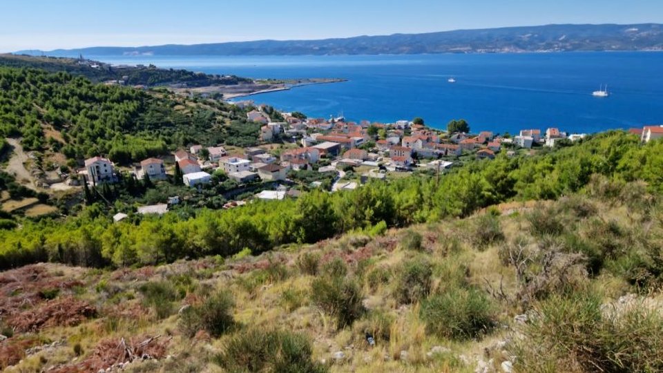 Baugrundstück mit freiem Blick auf das Meer an der Riviera von Omiš!