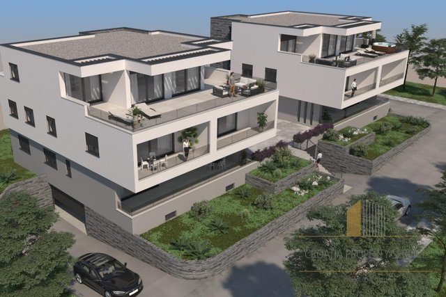 A spacious apartment with a garden in a luxurious new building - Kaštela!