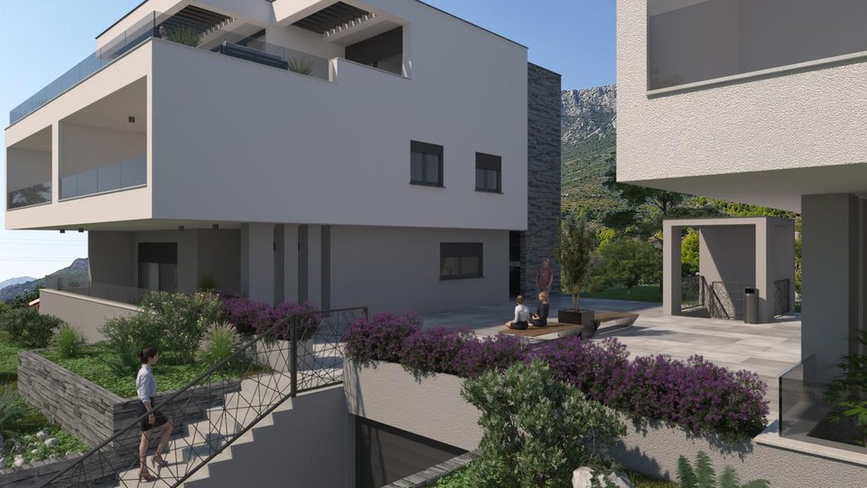 A spacious apartment with a garden in a luxurious new building - Kaštela!