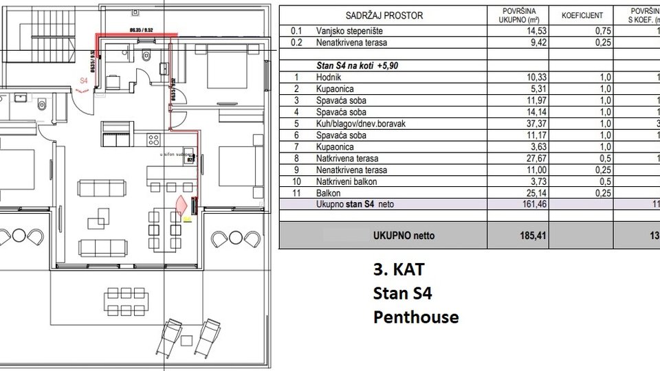 Luksuzni penthouse s pogledom na more u modernoj novogradnji - Kaštela!