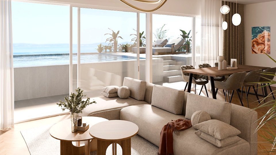 Luksuzni penthouse u elitnoj četvrti, 100 m od plaže – Split!