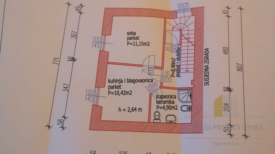 Eine wunderschöne dreistöckige Wohnung von 105 m2 im Herzen von Split – eine außergewöhnliche Investitionsmöglichkeit!