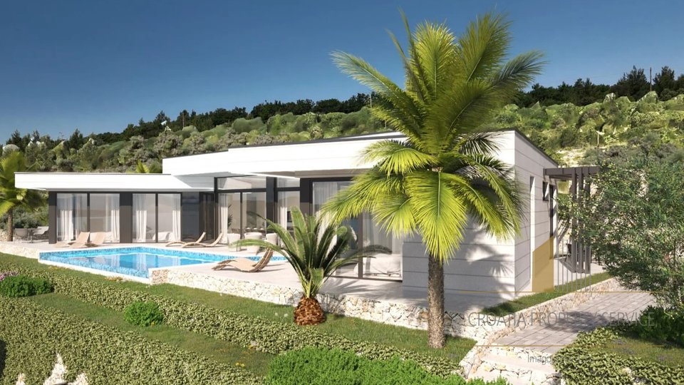 Luxusvilla mit Panoramablick auf das Meer in der Nähe von Zadar!