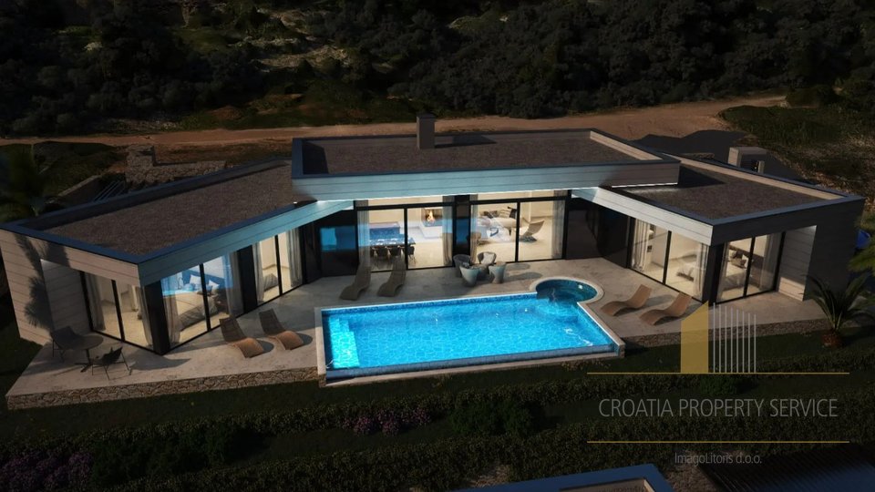 Luxury villa with panoramic sea view near Zadar!