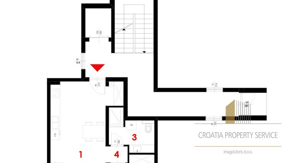 Appartamento, 49 m2, Vendita, Živogošće