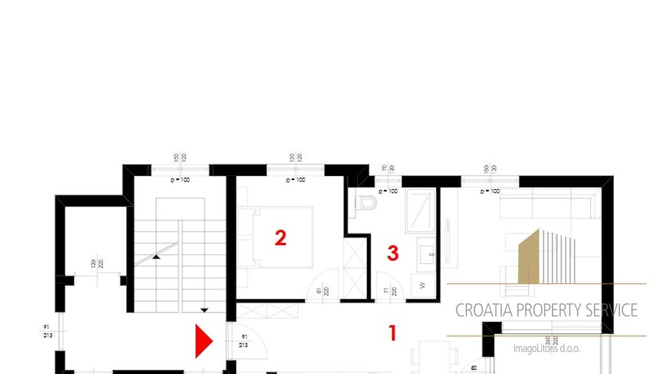 Luksuzno enosobno stanovanje v novogradnji 150 m od morja na Makarski rivieri!