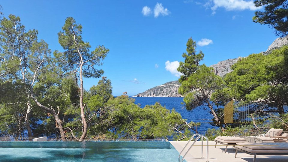 Neue Luxusvilla in erster Reihe am Meer auf der Insel Hvar!