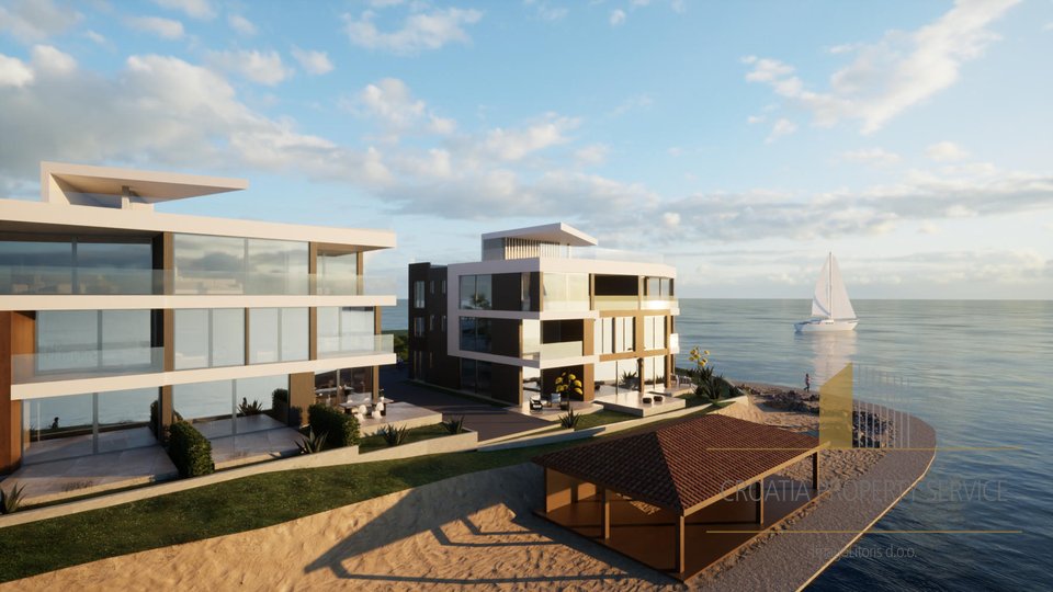 Luksuzni penthouse s krovnom terasom prvi red do plaže – Privlaka!